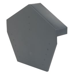 Glidevale Protect Grey Universal Dry Verge Angled Ridge Caps 2 Pack