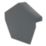 Glidevale Protect Grey Universal Dry Verge Angled Ridge Caps 2 Pack