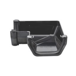FloPlast  uPVC 90° Square Gutter Angle Black 114mm