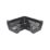 FloPlast  uPVC 90° Square Gutter Angle Black 114mm