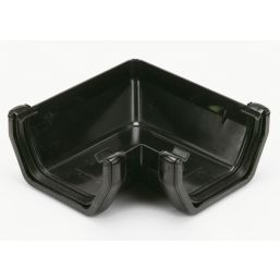 FloPlast  uPVC 90° Square Gutter Angle Black 114mm