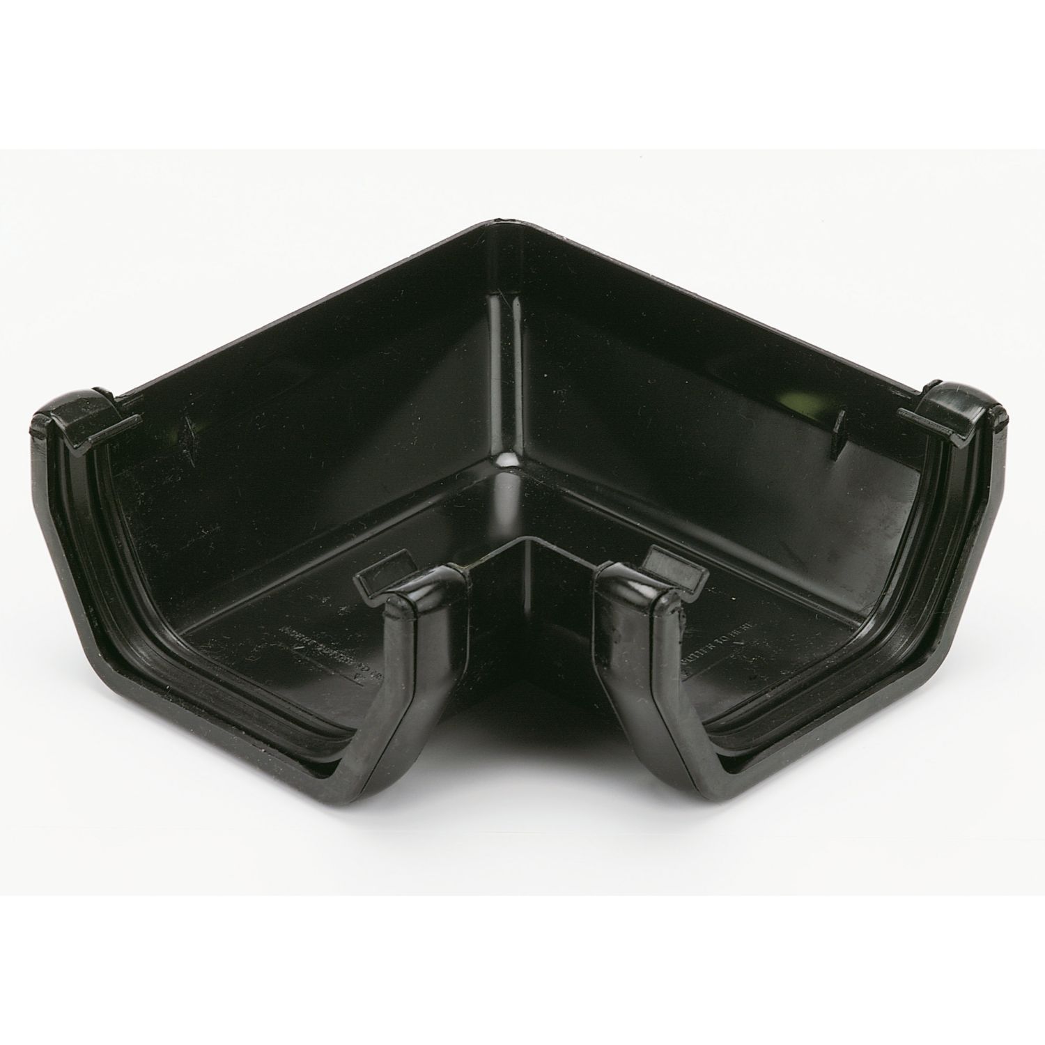 FloPlast uPVC 90° Square Gutter Angle Black 114mm (20922)