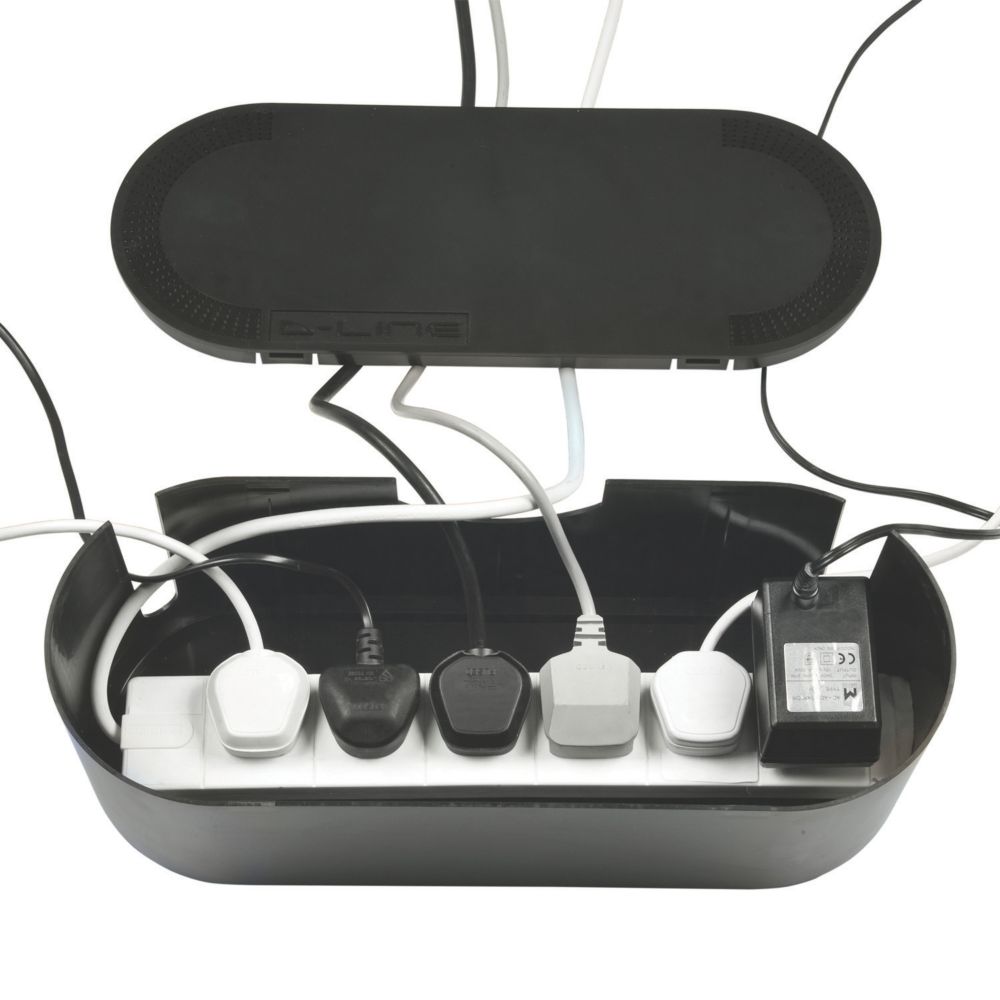 D-Line Cable Tidy Tray – reclaim wasted desk & floor space, manage  extension blocks and cable clutter