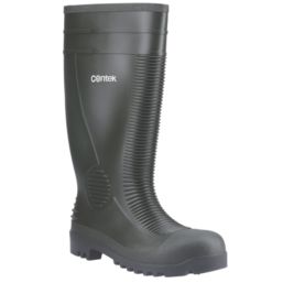 Centek  Size 7  Green Steel Toe Cap Safety Wellies