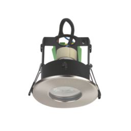 4lite  Fixed  Fire Rated IP65 GU10 Downlight Satin Chrome