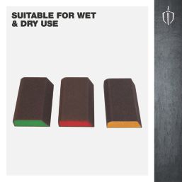 Magnusson  80/120/180 Grit Multi-Material Angled Sanding Sponge 100mm x 68mm 3 Piece Set