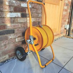 The perfect hose reel for almost any location with bare ground and it , garden hose reel