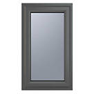 Crystal  Right-Hand Opening Obscure Triple-Glazed Casement Anthracite on White uPVC Window 610mm x 965mm
