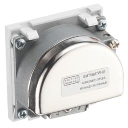 British General  Duplex Modular TV & Satellite Socket White