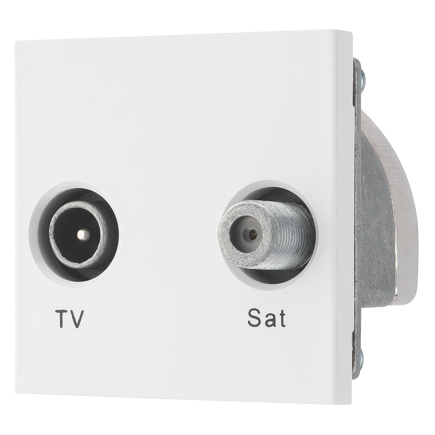 British General Duplex Modular TV & Satellite Socket White (209XG)