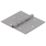 Magnodur Matt Silver Butt Hinge 80mm x 80mm 2 Pack