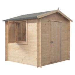Shire Camelot 2 8' x 8' (Nominal) Apex Timber Log Cabin