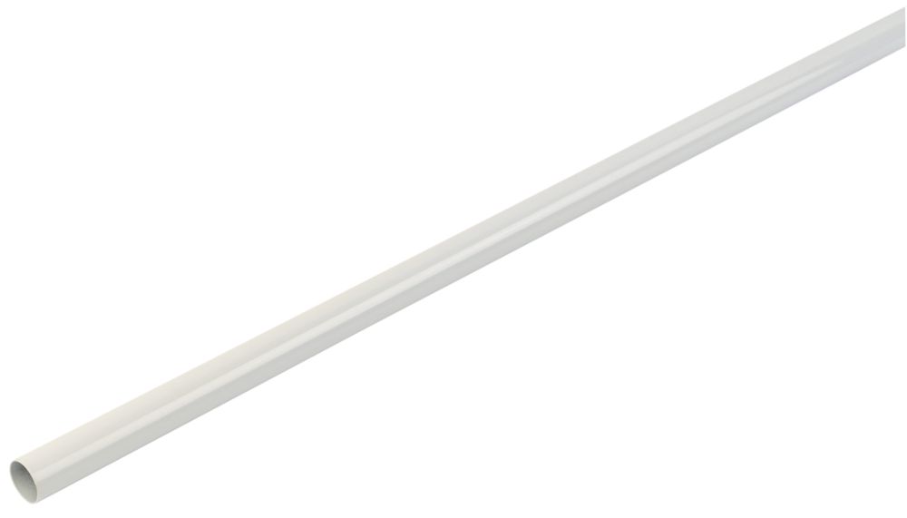 Smith & Locke Round Wardrobe Rail White 1829mm x 19mm - Screwfix