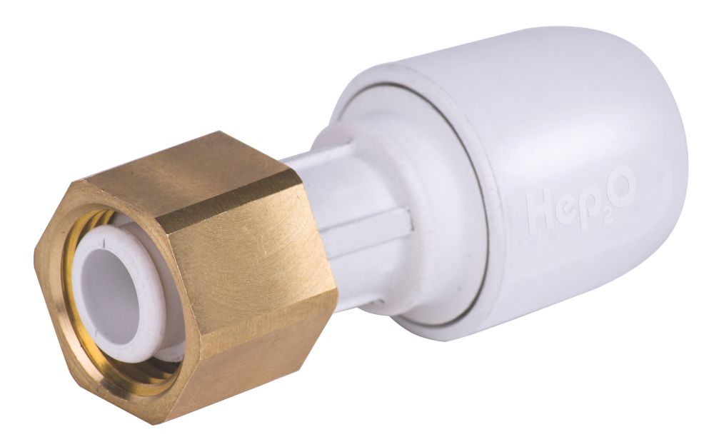 Hep2O  Plastic Push-Fit Straight Tap Connector 22mm x 3/4"