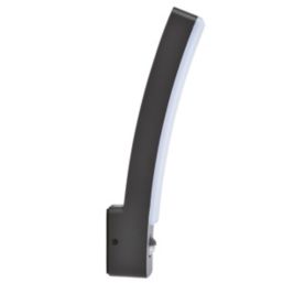 Lutec Kira Outdoor LED Wall Light With PIR Sensor Dark Grey 18W 1400lm