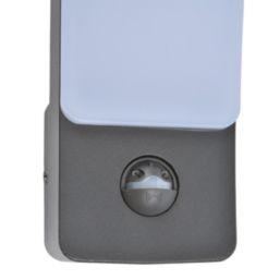 Lutec Kira Outdoor LED Wall Light With PIR Sensor Dark Grey 18W 1400lm