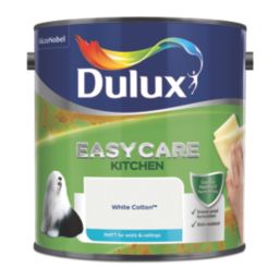 Dulux Easycare 2.5Ltr White Cotton Matt Emulsion Kitchen Paint