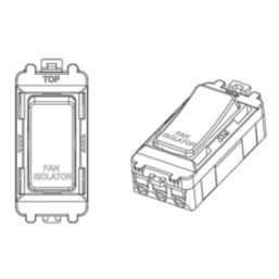 Knightsbridge  10A Grid 3-Pole Fan Isolator Switch Anthracite