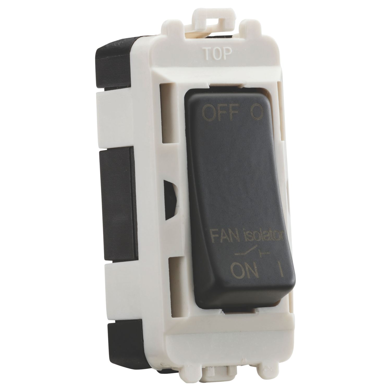 Knightsbridge 10A Grid 3-Pole Fan Isolator Switch Anthracite (210CR)