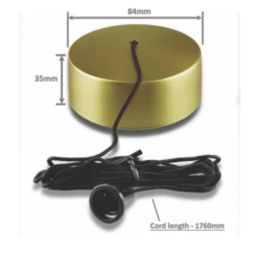Varilight  6A 2-Way Pull Cord Switch Brushed Brass