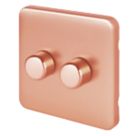 Schneider Electric Lisse Deco 2-Gang 2-Way LED Dimmer Switch  Copper