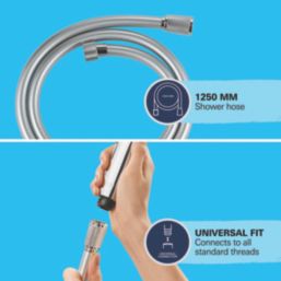 Grohe VitalioFlex Silver Shower Hose Silver 8mm x 1250mm