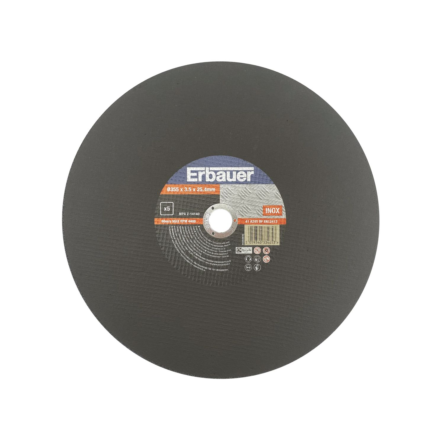 Erbauer Metal Cutting Discs 355mm (14") x 25.4mm 5 Pack (210PH)