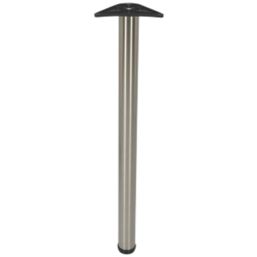 Rothley Worktop Leg Brushed Steel 870-895mm