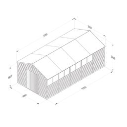 Forest Beckwood 10' x 19' 6" (Nominal) Apex Shiplap Timber Shed