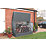 Trimetals  6' 6" x 3' (Nominal) Pent Metal Bike Store with Base Anthracite Grey
