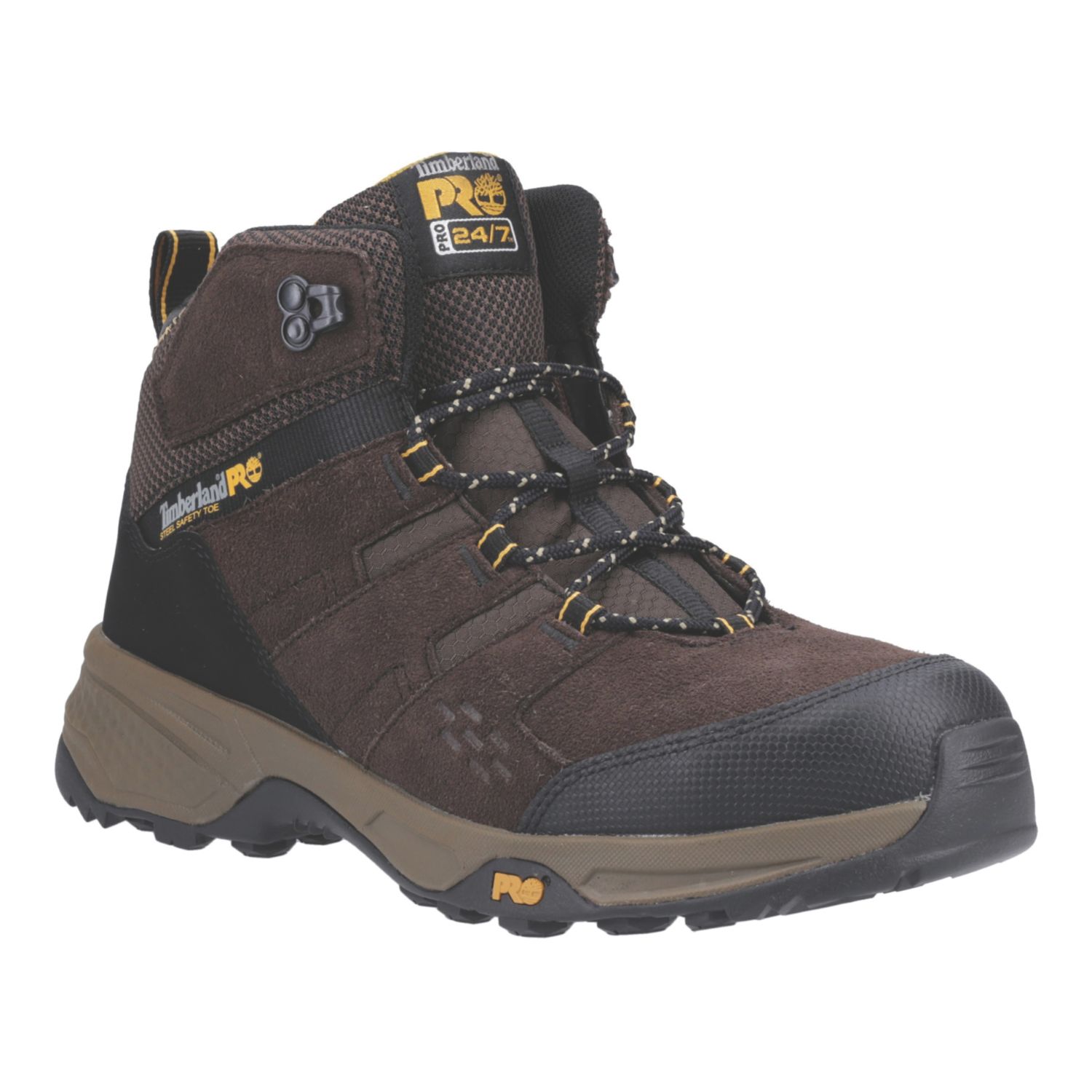 Timberland Pro Switchback Size 11 Brown Steel Toe Cap Safety Boots (210TN)