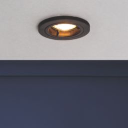 Electralite Yate Fixed  Fire Rated Downlights Black 10 Pack