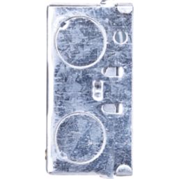 British General  2-Gang Galvanised Steel  Back Box 35mm