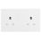 British General 900 Series 13A 2-Gang Unswitched Socket White