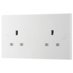 British General 900 Series 13A 2-Gang Unswitched Socket White