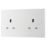 British General 900 Series 13A 2-Gang Unswitched Socket White