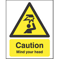 "Caution Mind Your Head" Sign 210 x 148mm