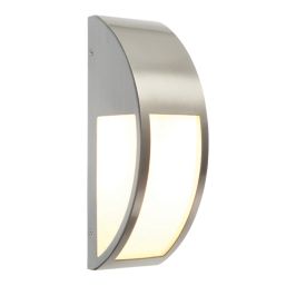 Convex Outdoor Wall Light Brushed Stainless Steel