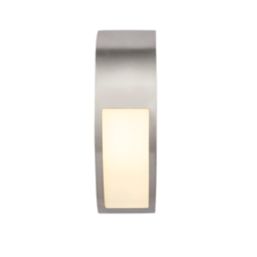 Convex Outdoor Wall Light Brushed Stainless Steel