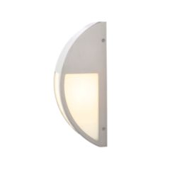 Convex Outdoor Wall Light Brushed Stainless Steel