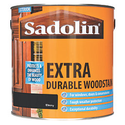 Sadolin  Extra Durable Woodstain Semi Gloss Ebony 2.5Ltr