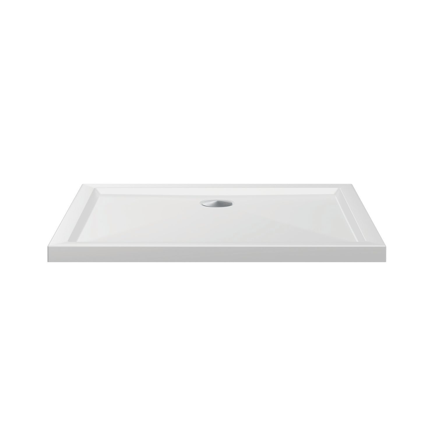 Milan Rectangular Bathroom Shower Tray & Waste White Gloss 1300mm x 900mm x 40mm (211AE)