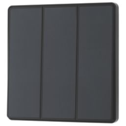 British General Evolve 20A 16AX 3-Gang 2-Way Light Switch  Grey