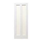 2-Clear Light Primed White Wooden Shaker Internal Door 1981mm x 686mm