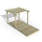 Forest Ultima 16' x 8' (Nominal) Flat Pergola & Decking Kit with Canopy