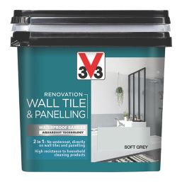 V33 750ml Soft Grey Satin Tile Paint