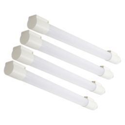 4lite  Single 2ft LED Non-Corrosive Batten 13W 1700lm 220-240V 4 Pack