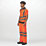 Regatta Pro Hi Vis Packaway Trousers Elasticated Waist Orange Medium 34" W 32" L