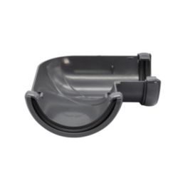 FloPlast  uPVC 90° Half Round Gutter Angle Anthracite Grey 112mm