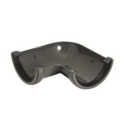 FloPlast  uPVC 90° Half Round Gutter Angle Anthracite Grey 112mm